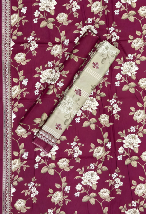 Bin Saeed Lawn Unstitched 3-Piece Suit for Women